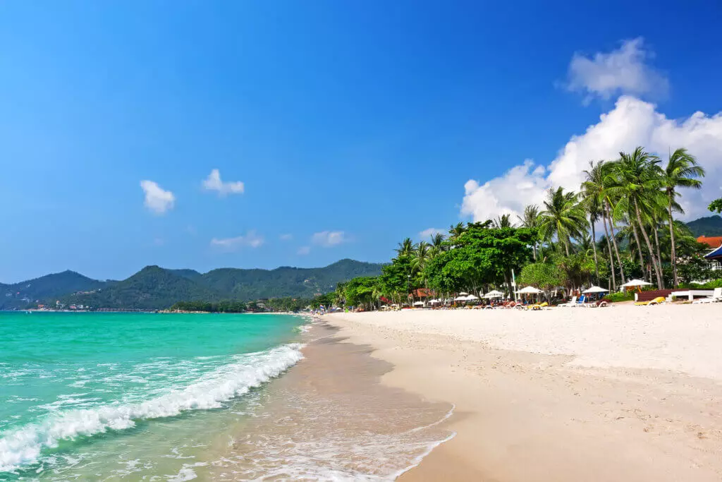 Chaweng Beach on Koh Samui along Tongsai Bay, perfect place for glorious sunset views!