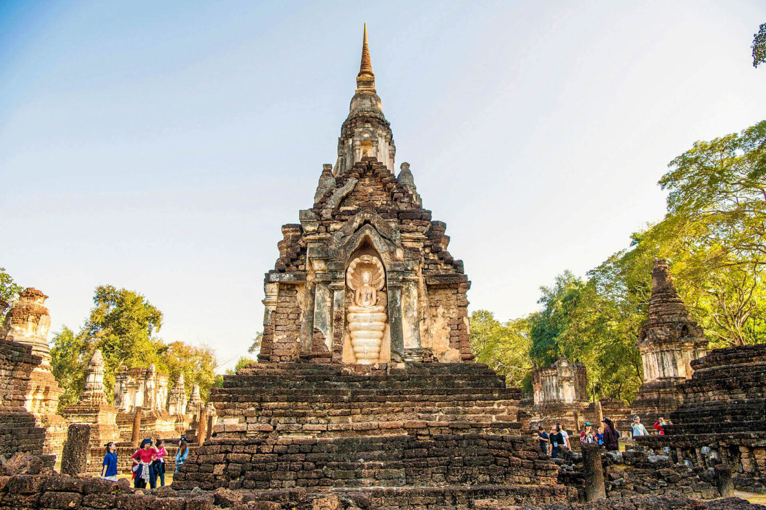 Another of the many temples in Sukhothai Historical Park is the Wat Sa Si Temple