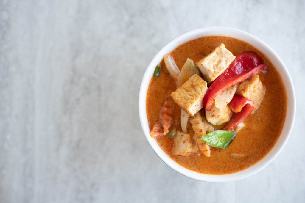 tofu curry- thai vegan food